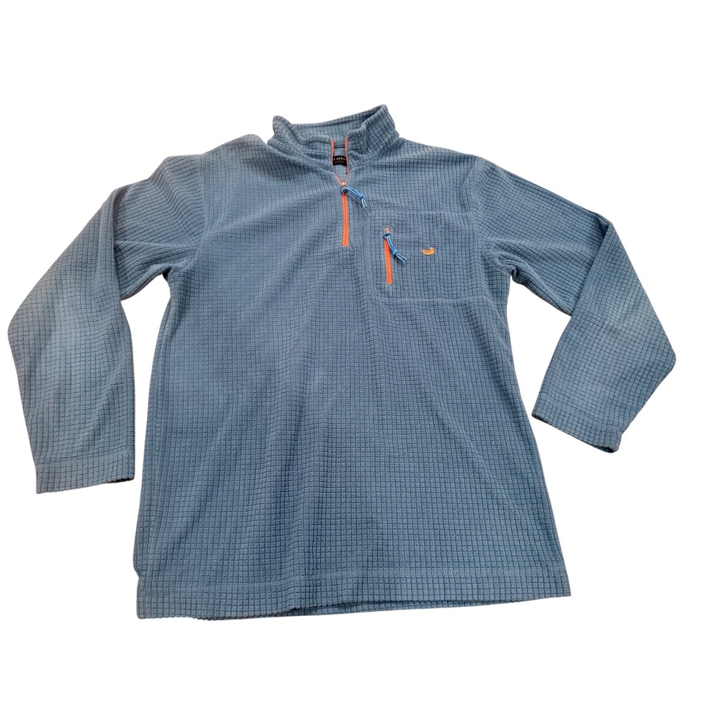 Southern Marsh Mens Small Waffle Knit Quarter Zip Pullover